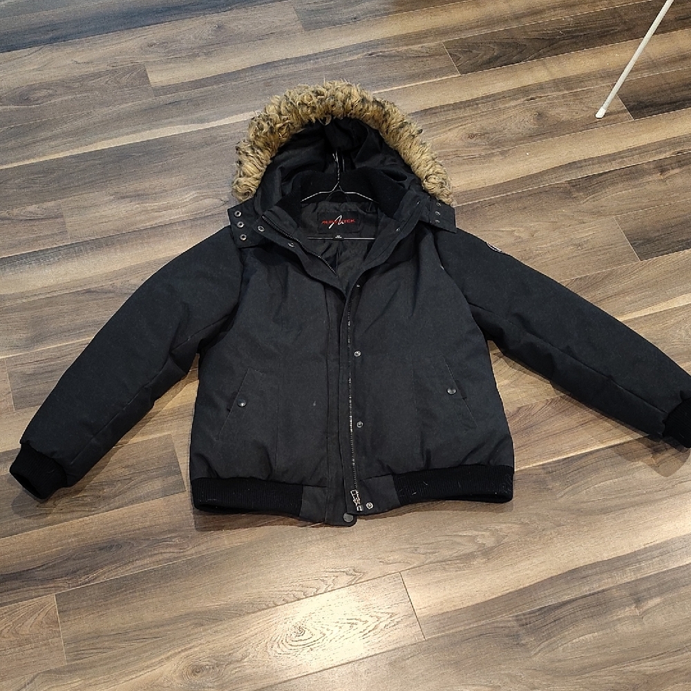 Alpine Black Jacket with Red Logo